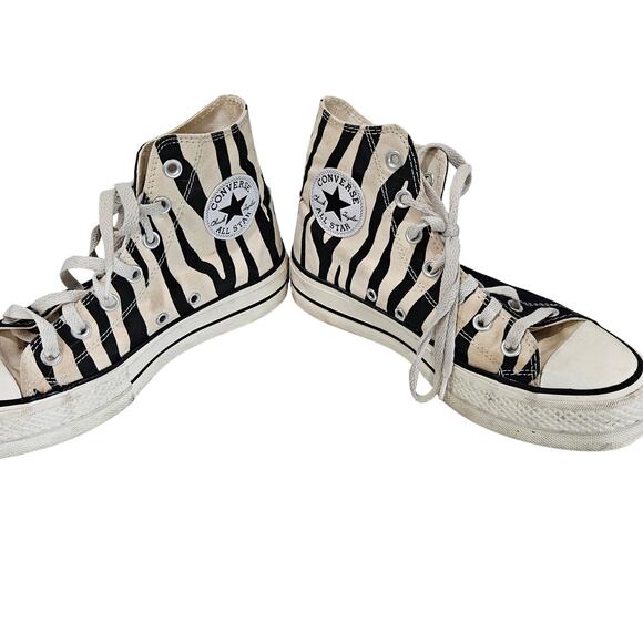 Women's/Men's Converse "Chuck Taylor" Zebra High, Size 7/5 - Picture 1 of 12
